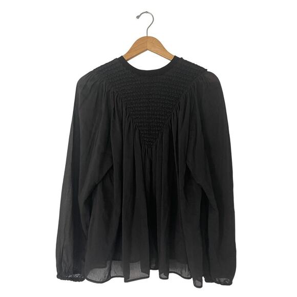 Forte Forte Smocked Cotton Silk Blouse Size Small - Picture 4 of 9